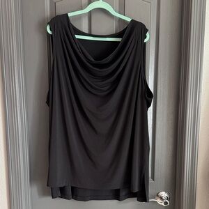 Lane Bryant Elegant Black Women's Drape Top